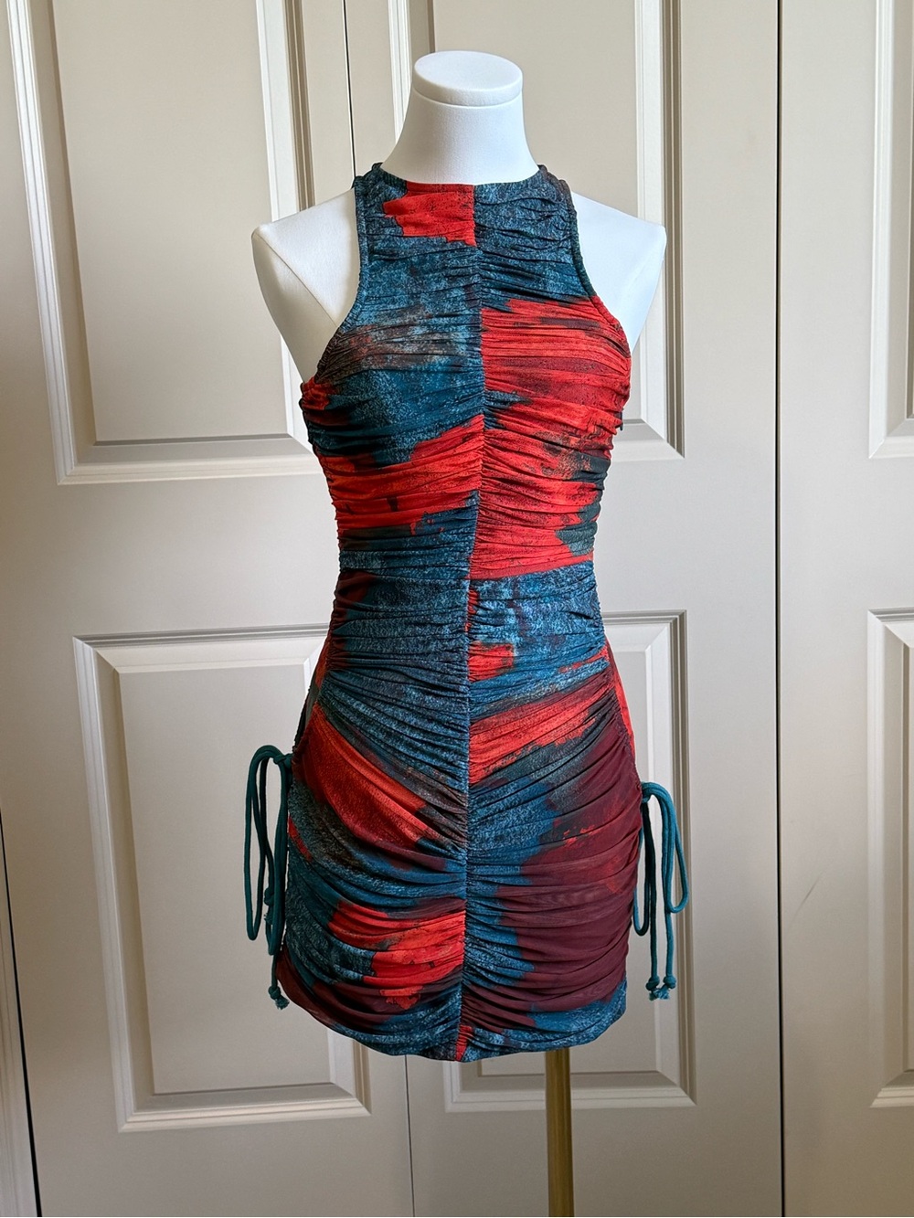 NWOT Andrea Iyamah Kasi Mesh Mini Dress